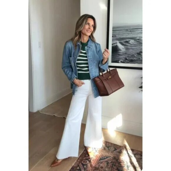 MOTHER The Roller High Rise Wide Leg Jeans in Fairest of Them All Size US 24 - Picture 15 of 15